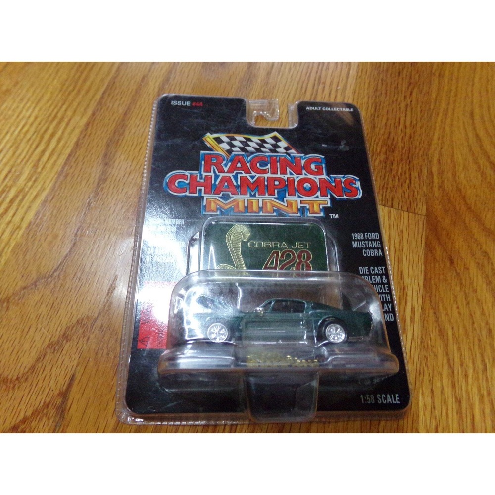 1968 Ford Mustang Cobra Jet 428 Green Diecast 1:58 New in Package
